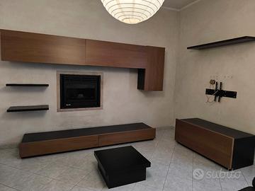 Soggiorno moderno legno, bicolore.  ORBASSANO 