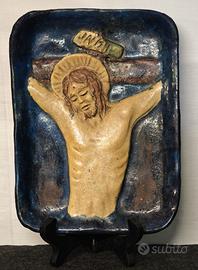 Lucio Liguori – Bassorilievo, piatto in ceramica