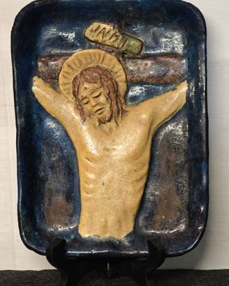 Lucio Liguori – Bassorilievo, piatto in ceramica