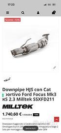 Downpipe focus rs mk3