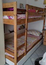 letto a castello Ikea modello MYDAL con cassetti c