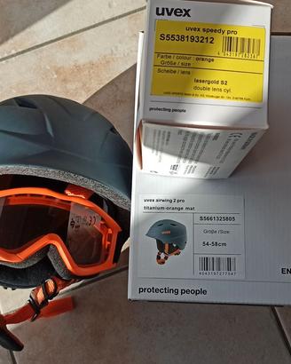 Casco e maschera sci