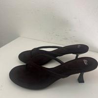 Sandalo donna infradito marrone tg 38 nuovo