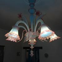 Lampadario in vetro di murano + due appliques