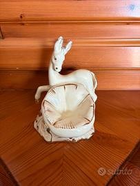 Statuetta asinello ceramica vintage