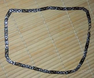Collana uomo maglia bizantina bicolore
