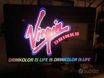 Insegna Luminosa Virgin Drinks