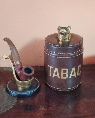 Porta pipa e porta tabacco vintage