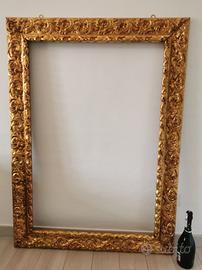 GRANDE CORNICE IN LEGNO DORATA PER QUADRO