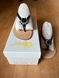 Sandali bassi con fiore