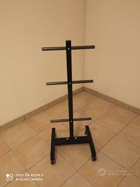 porta pesi palestra con ruote girevoli 