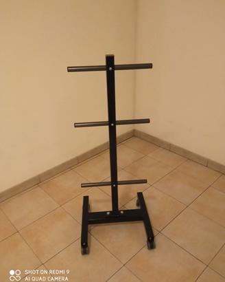 porta pesi palestra con ruote girevoli 