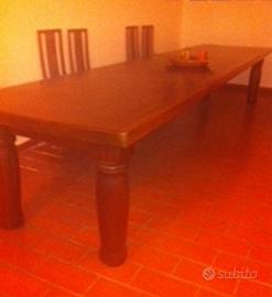 Tavolo 5 metri mogano mellito per casali
