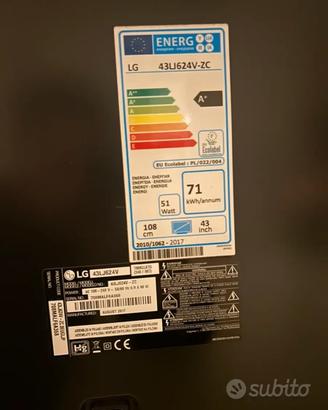 Tv LG 43 Pollici Smart Full Hd