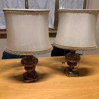Coppia di lampade abat-jour antiche