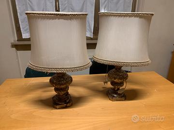Coppia di lampade abat-jour antiche