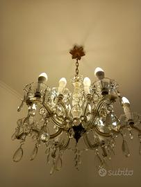 lampadario vintage restaurato di murano 