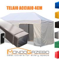 Gazebo 3x6 acciaio 4cm impermeabile 6x3