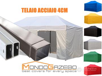 Gazebo 3x6 acciaio 4cm impermeabile 6x3