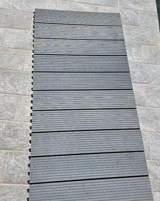 Piastrella esterno incastro composito BPC grigio