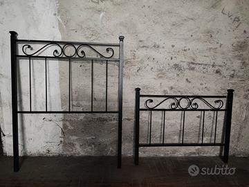 Letto singolo 80x190 con sponde ferro battuto