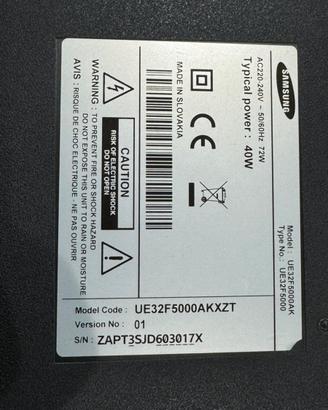 Ricambi tv samsung 32”
