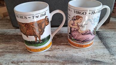 Coppia Tazze Vintage Segni Zodiacali – 12€
