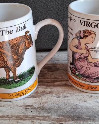Coppia Tazze Vintage Segni Zodiacali – 12€