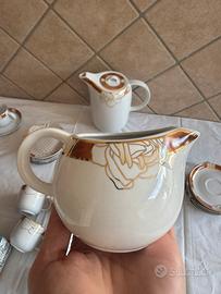 Servizio caffe Tognana porcellana e oro zecchino