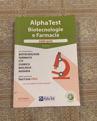 Alpha Test Biotecnologie e Farmacia 3200 quiz