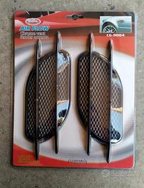 Coppia Prese D'Aria Nere Adesive nuove