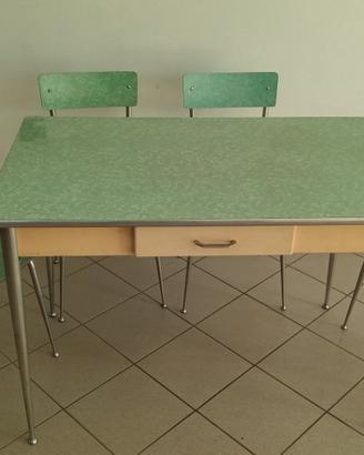 Tavolo in Formica vintage con 4 sedie