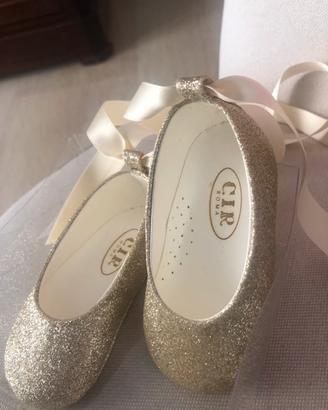 Scarpe Cir  colore oro platino 18 mesi