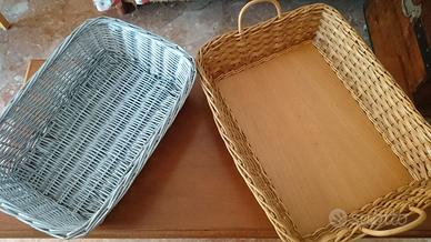 2 cesti in vimini cm. 45x30 in perfetto stato