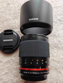 Teleobiettivo Samyang 300mm.f6,3 per micro 4/3