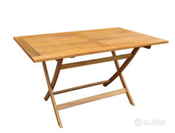 Tavolo in Legno Pieghevole 140x80xH72cm Gelso