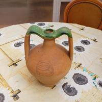 Anfora/Brocca in terracotta artigianale con manici