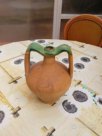 Anfora/Brocca in terracotta artigianale con manici
