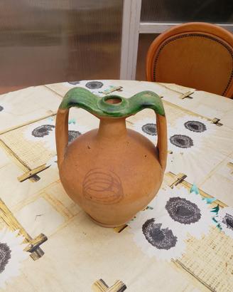 Anfora/Brocca in terracotta artigianale con manici