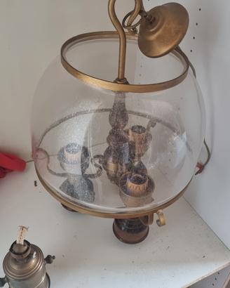 lampadario rustico per taverna