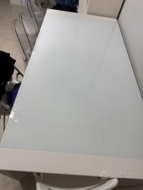 Tavolo mondo convenienza vetro e bianco