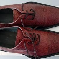 Scarpe in vitello artigianali con fondo cuoio n.43