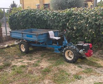 motocoltivatore 16cv, rimorchio ribaltabile 4x4