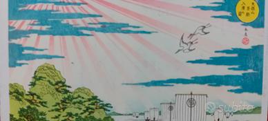 6 stampe antiche originali giapponesi di Hokusai 