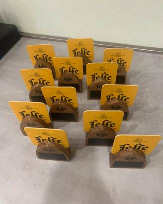 Lotto 12 Lavagnette Porta Menu LEFFE in legno