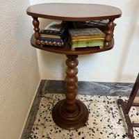 Mobiletto Portatelefono d’Epoca in Legno Pregiato