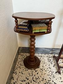 Mobiletto Portatelefono d’Epoca in Legno Pregiato