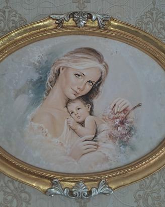 quadro con cornice ovale