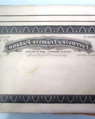 Pietra litografica Ferrovie e tranvie padane