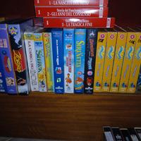 cassette vhs con vari cartoni,film e doc .....